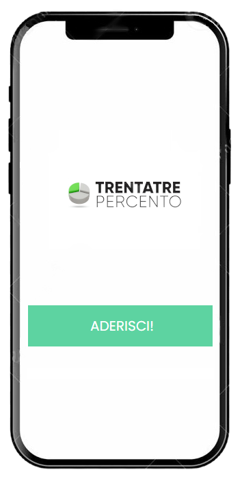 iPhone screen displaying the Trentatrepercento app